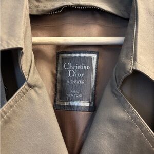 Vintage Dior Men's Monsieur Trench Coat - Brown
